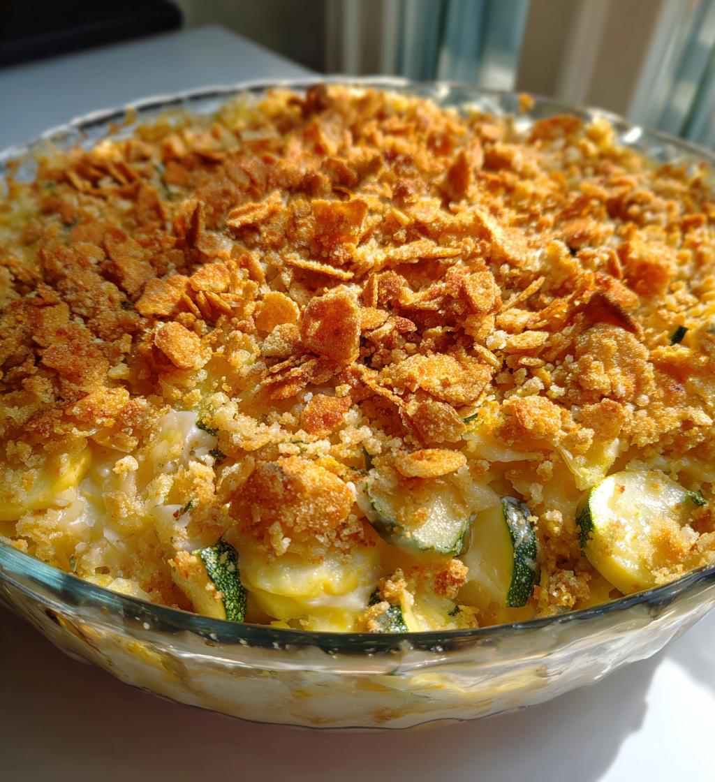 summer squash casserole with ritz crackers