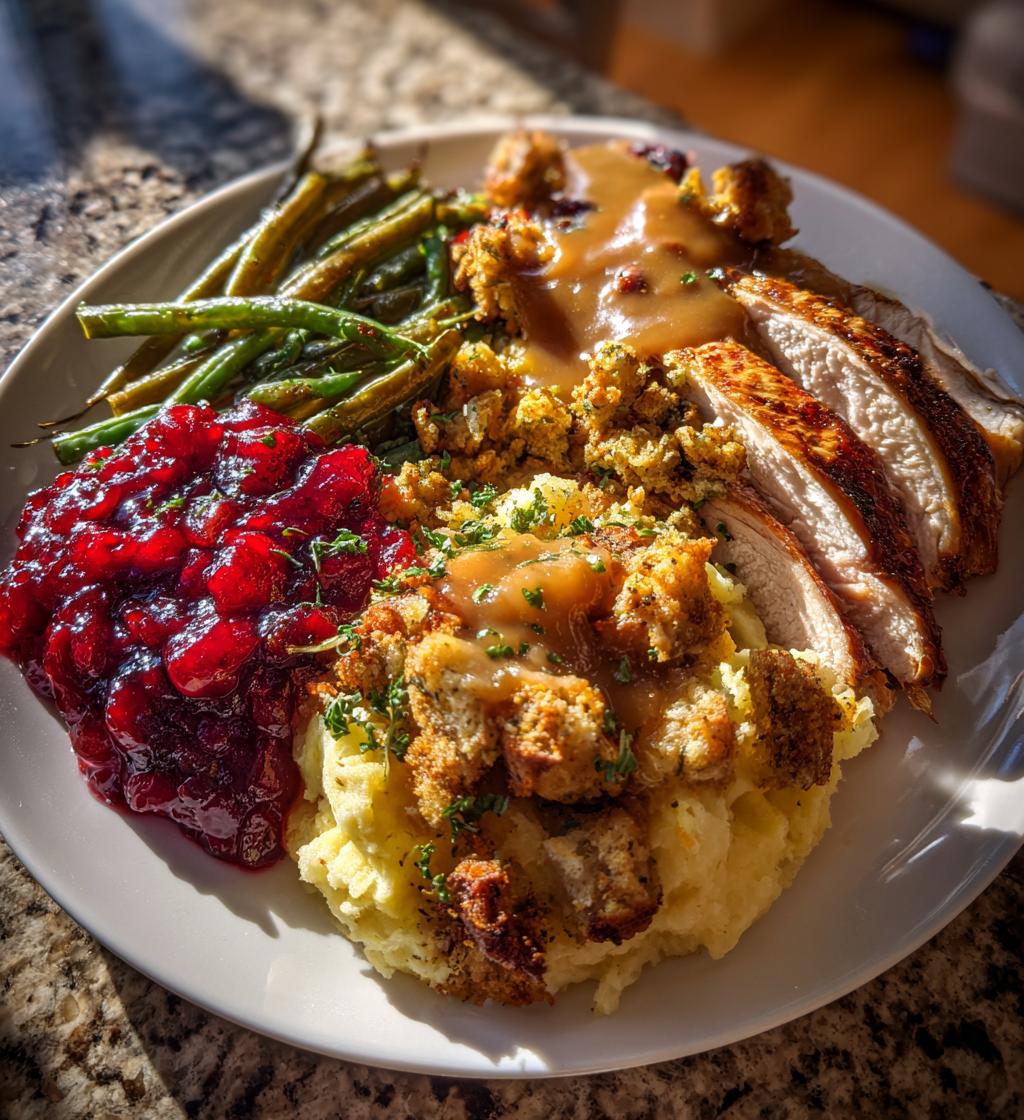 thanksgiving dinner plate