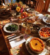 thanksgiving food table display