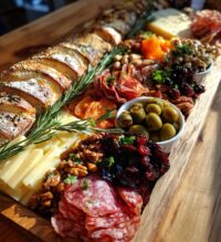 thanksgiving meat and cheese board