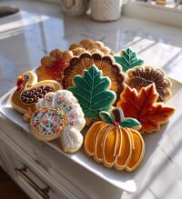 thanksgiving royal icing cookies