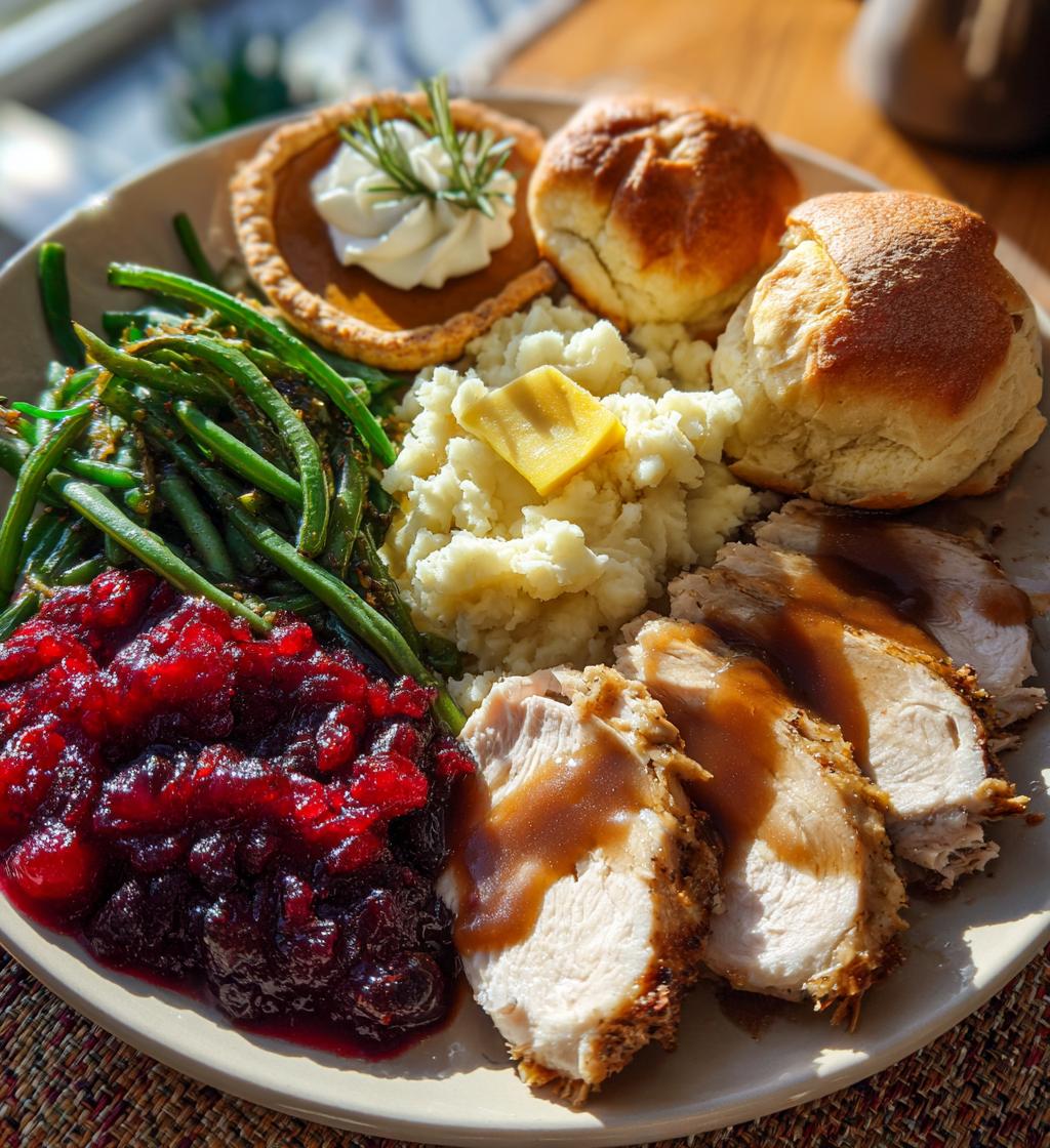 thanksgiving table food setup