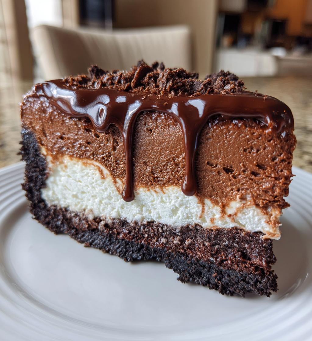 triple chocolate cheesecake
