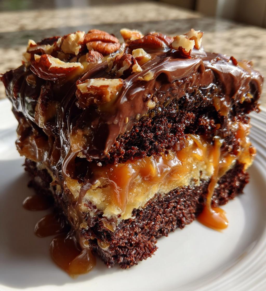 turtle caramel cake