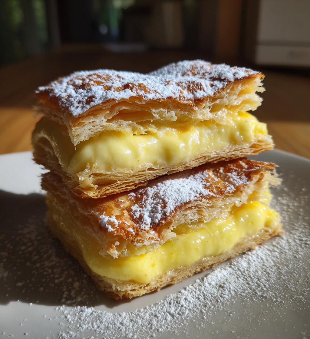 vanilla custard cream squares