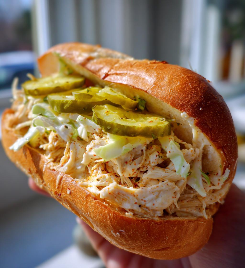 white bbq chicken subs perfect summer sandwich - detail 1