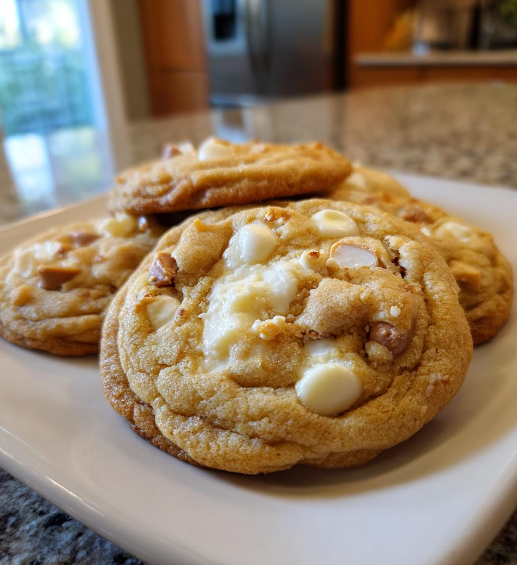white chocolate reeses cheesecake cookies - detail 1