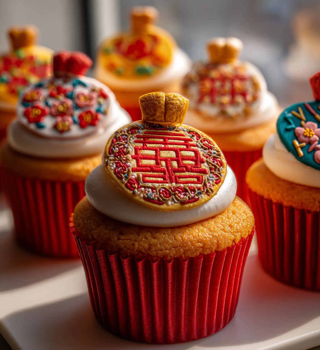 chinese new year cupcake toppers