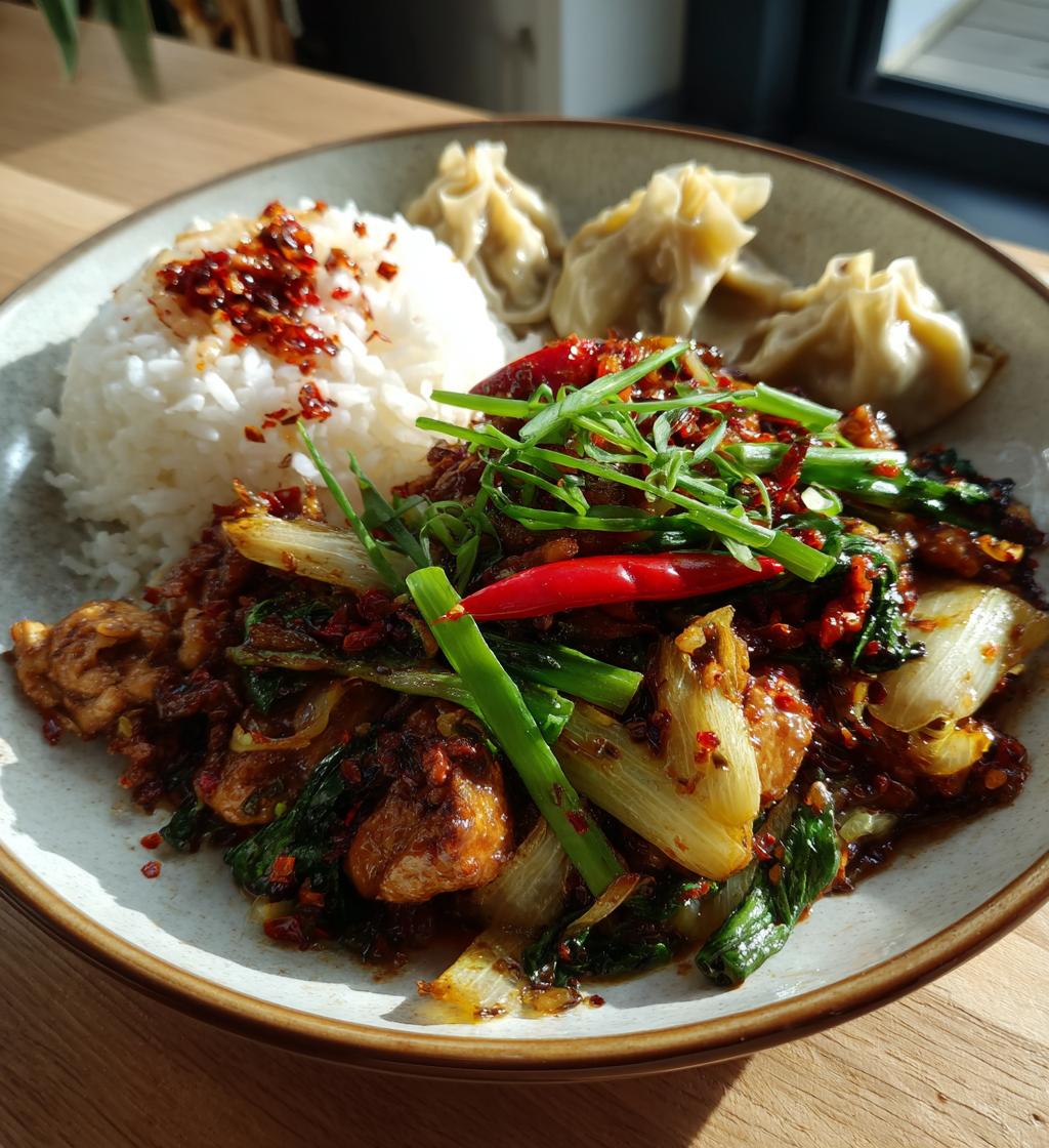 chinese new year food setup