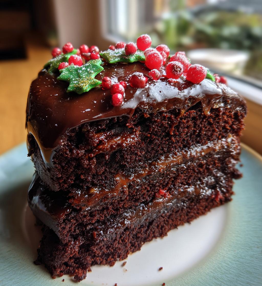 chocolate christmas cake