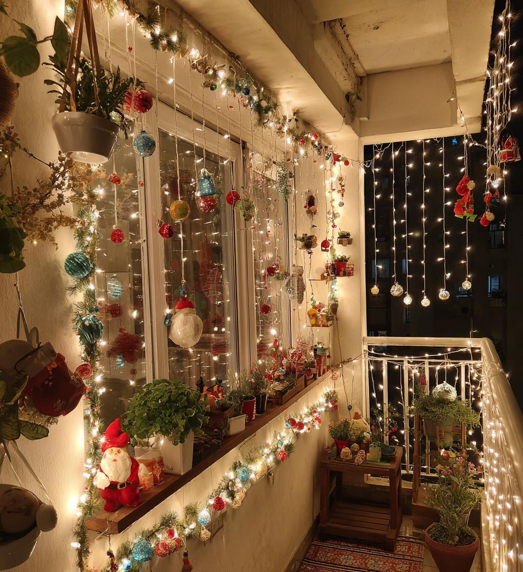 christmas balcony