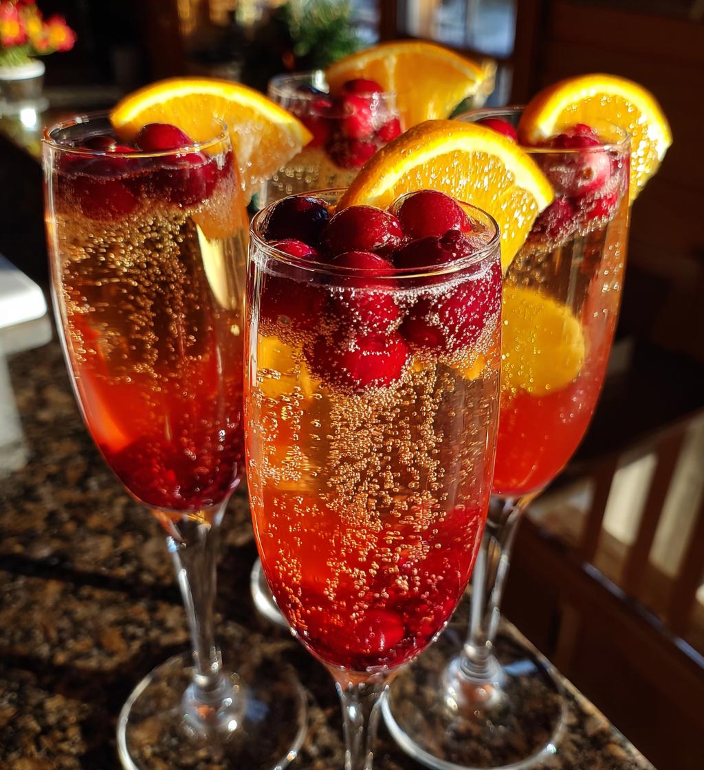christmas champagne cocktails