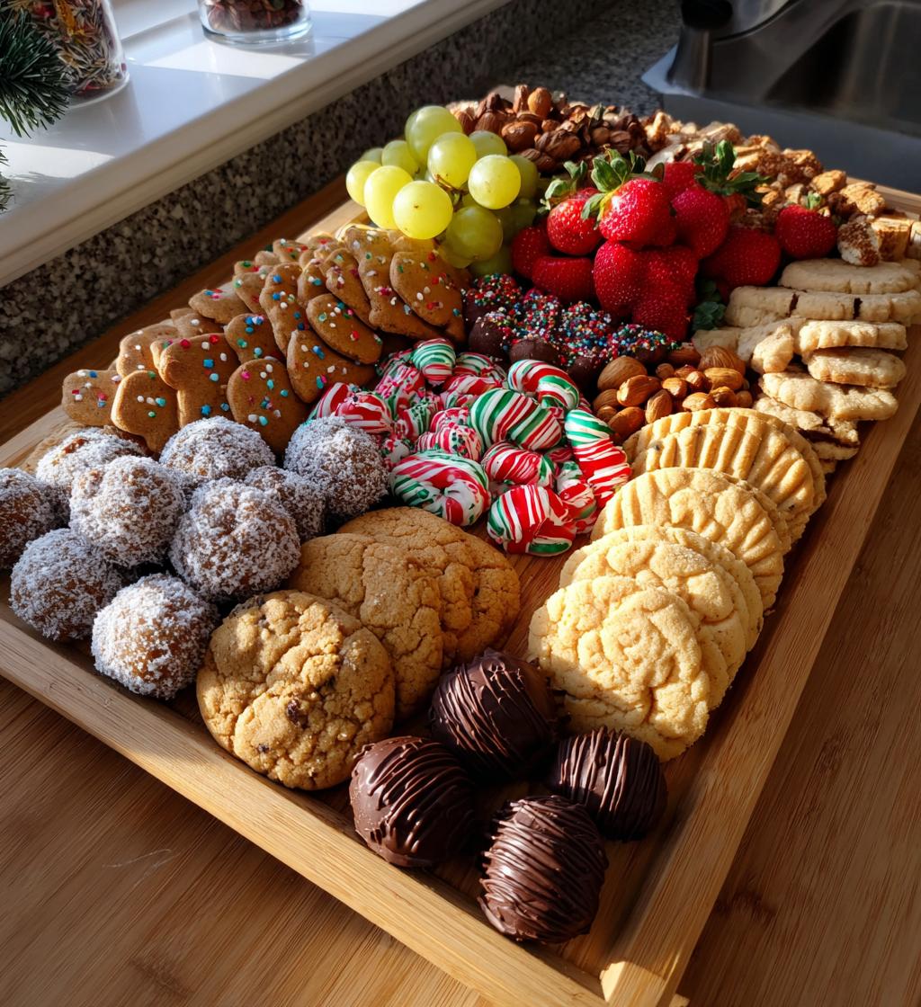christmas cookie charcuterie board