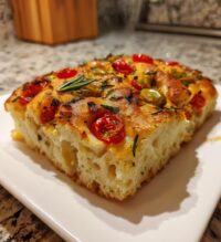 christmas focaccia bread