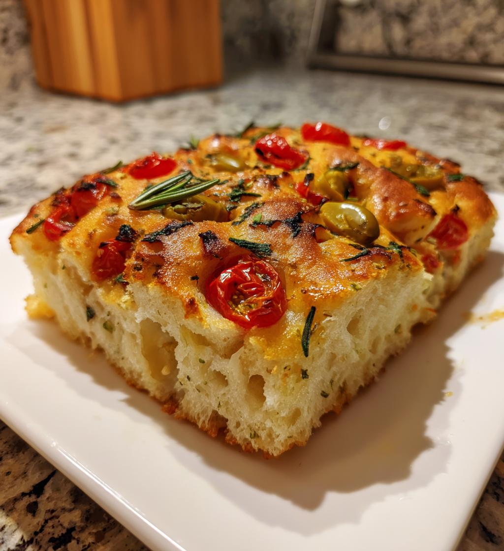 christmas focaccia bread