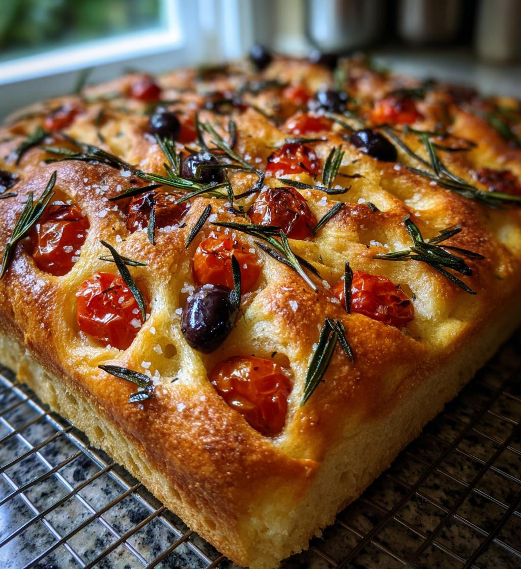 christmas foccacia bread