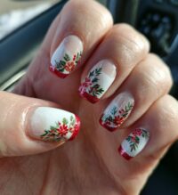christmas french tip