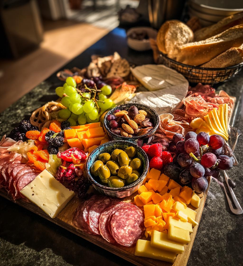 christmas meat and cheese board