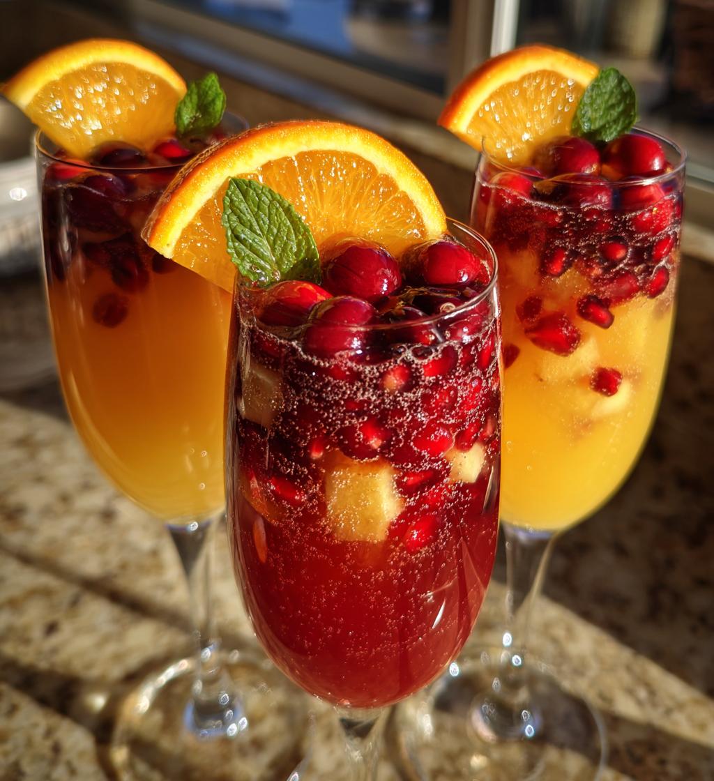 christmas mimosa bar