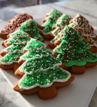 christmas tree cookies decorated