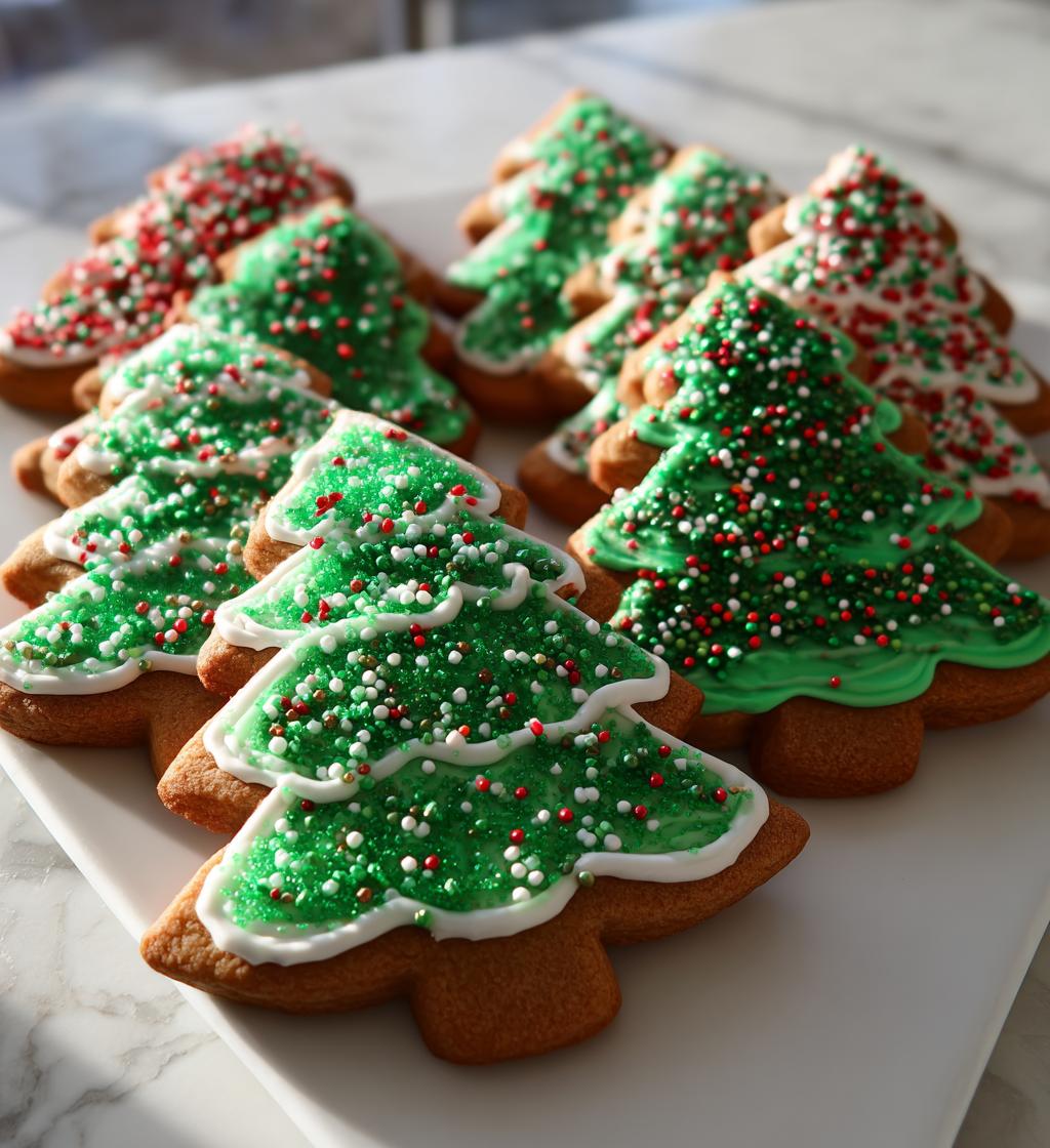 christmas tree cookies decorated