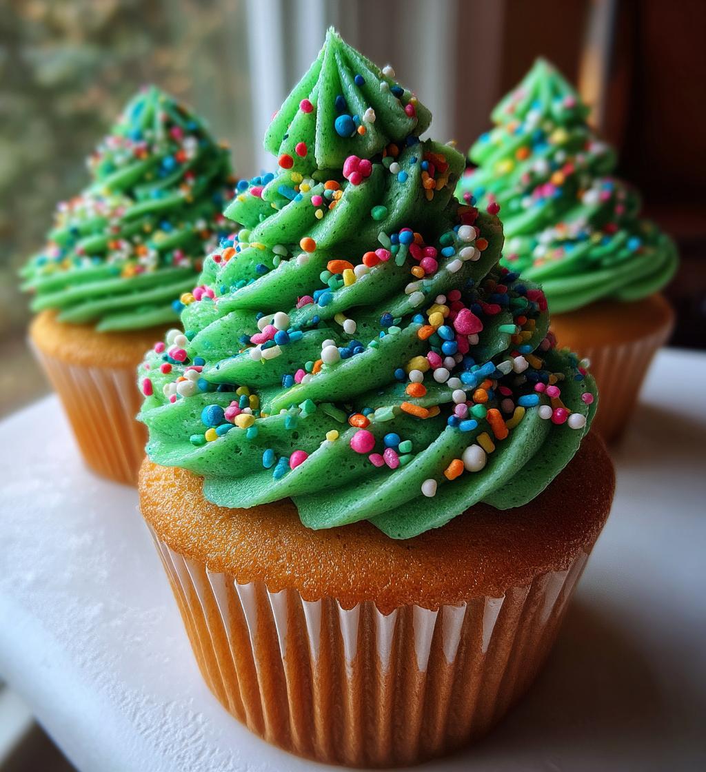 christmas tree cupcake cake