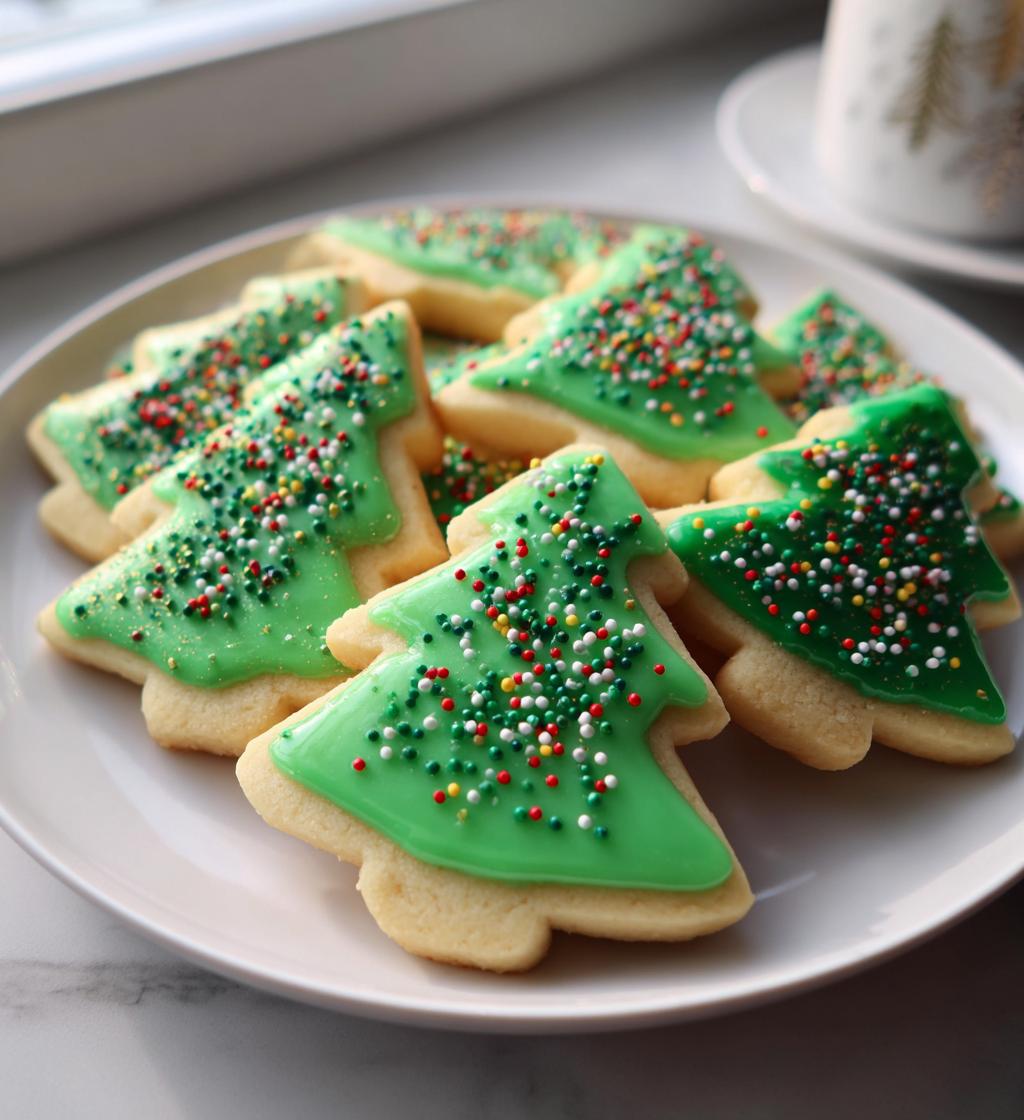 christmas tree sugar cookies