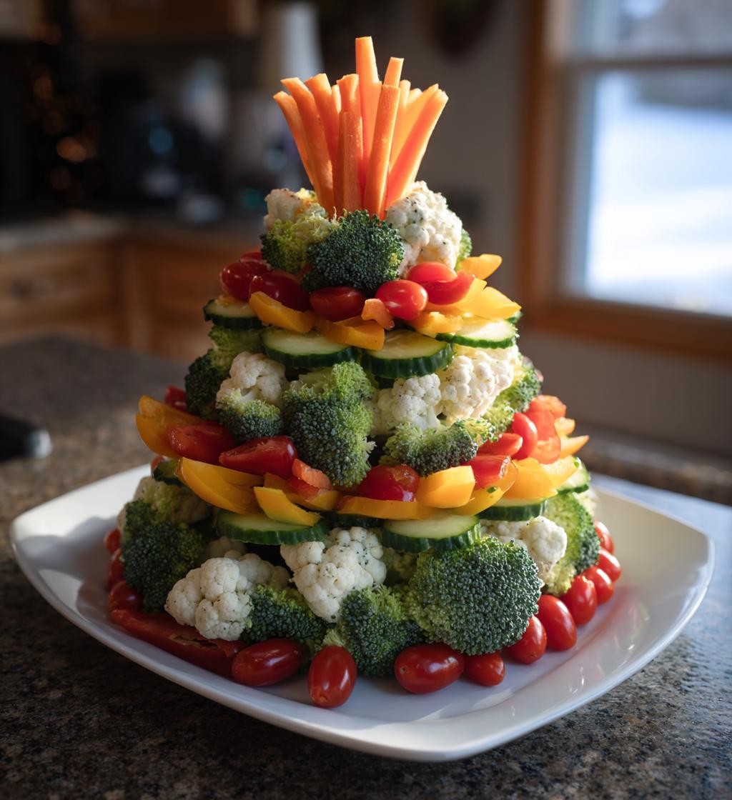 christmas tree veggie tray