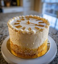 clock cake new years eve