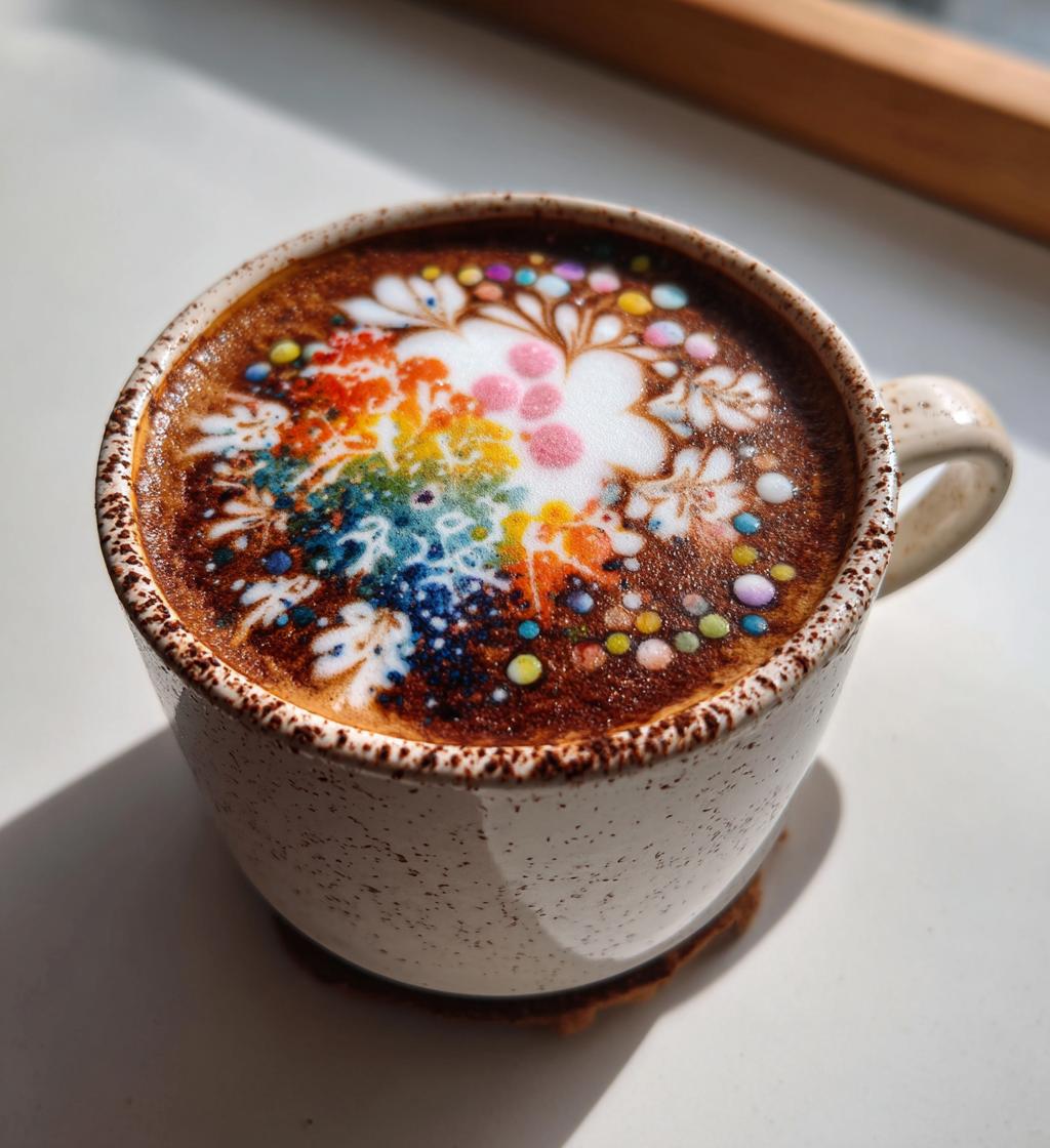 coffee with happy new year latte art