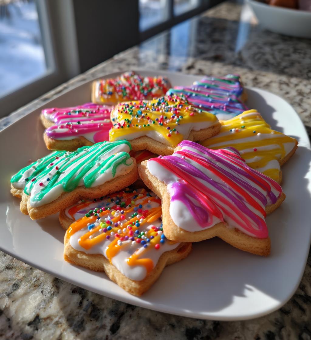 colorful new year cookies