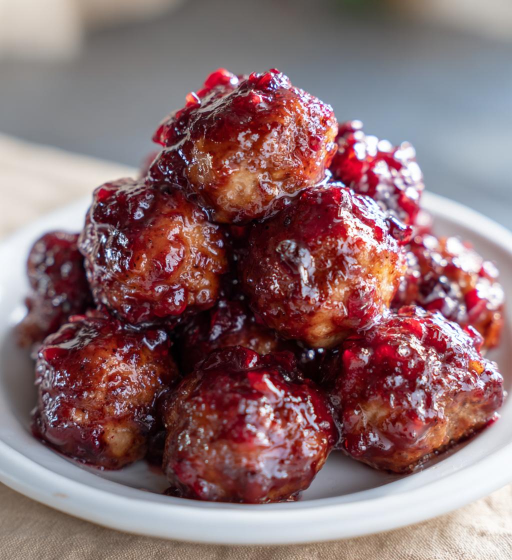 cranberry meatballs crockpot