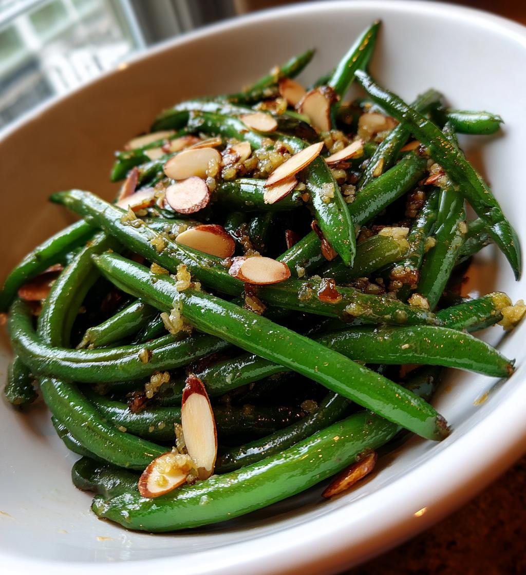 green beans almondine