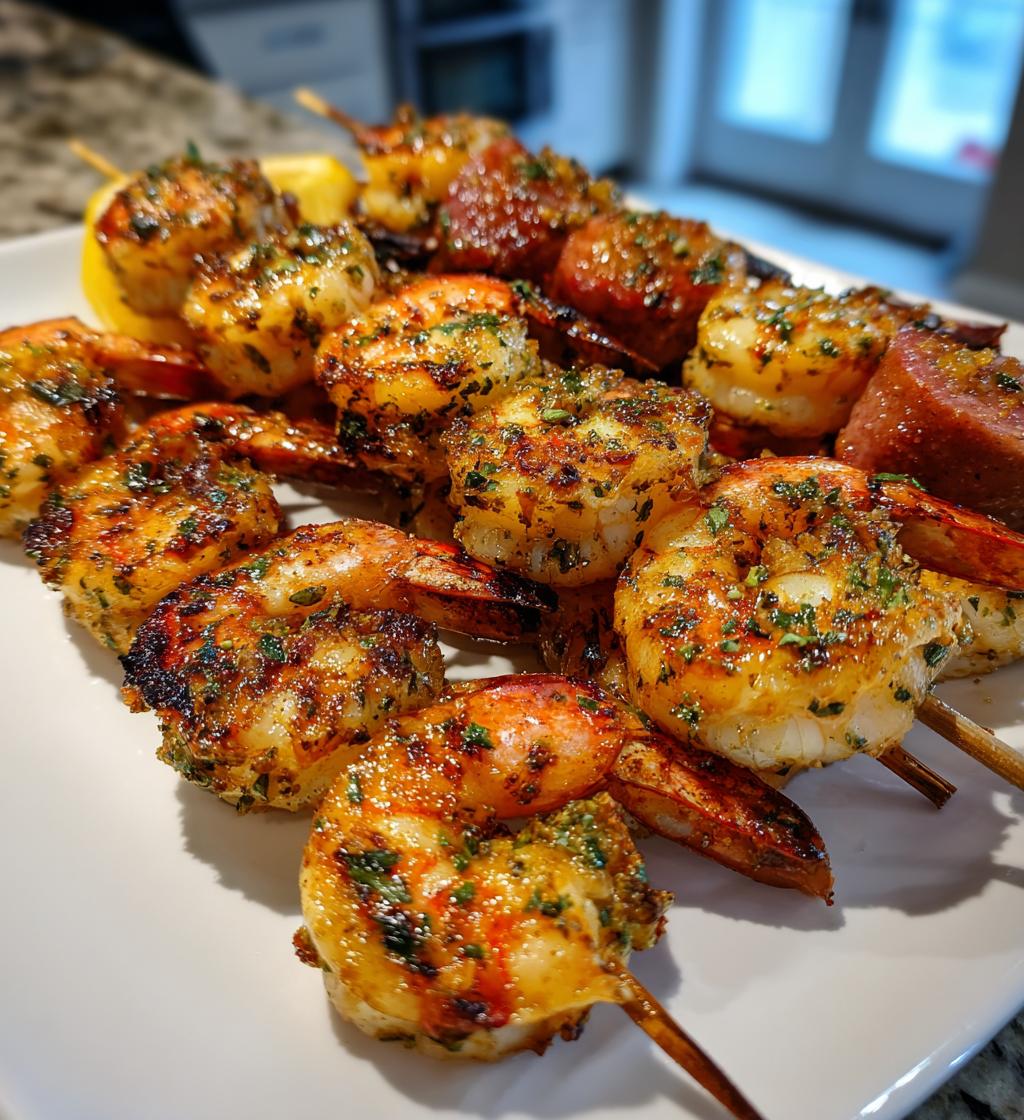 grilled shrimp and sausage