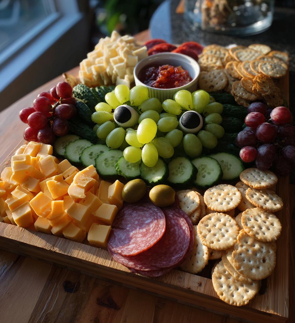 grinch charcuterie board