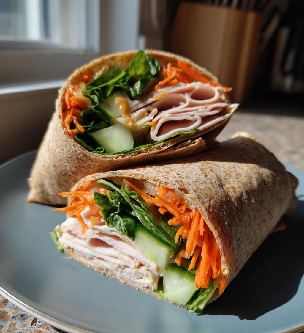 honey mustard turkey wrap
