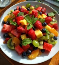 new year fruit arrangement