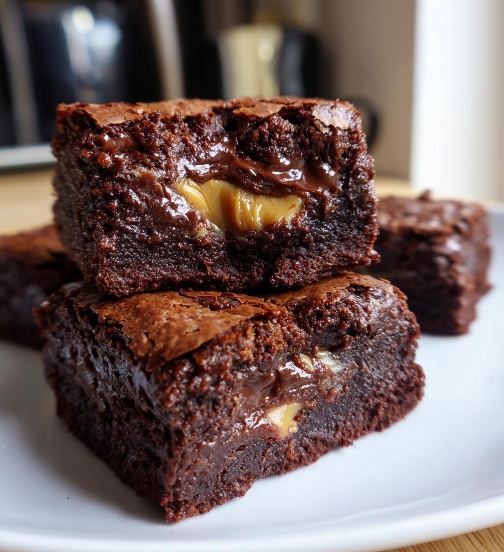 peanut butter stuffed brownies