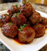 slow cooker bbq meatballs