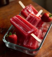 strawberry popsicles