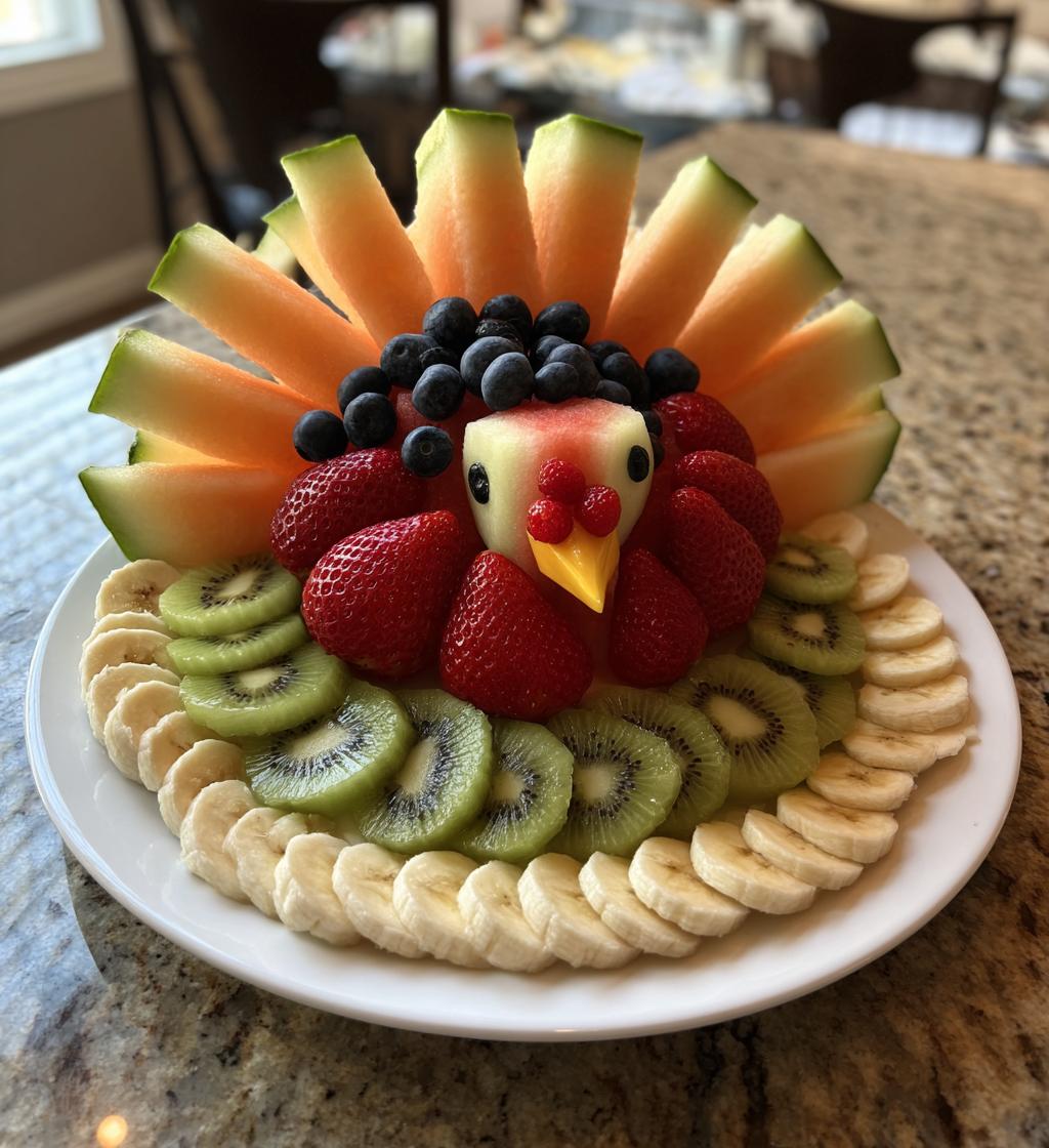 turkey fruit platter thanksgiving