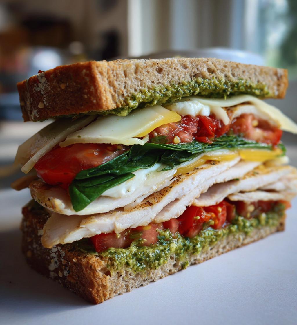turkey pesto sandwich