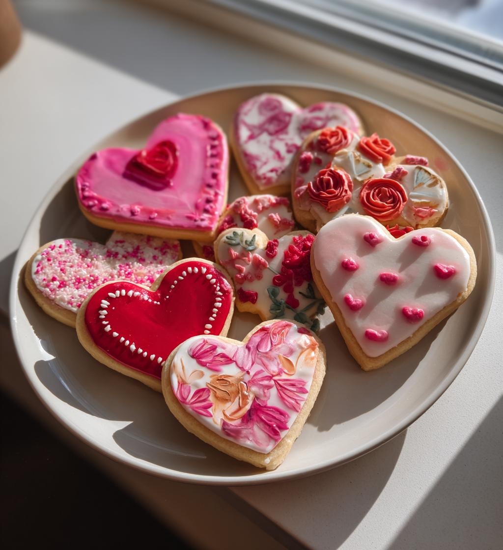 valentine’s day cookies decorated