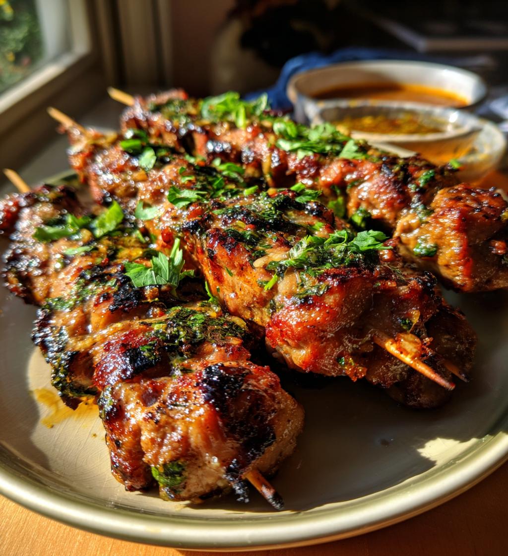 vietnamese lemongrass pork skewers