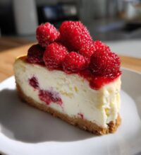 white chocolate raspberry cheesecake