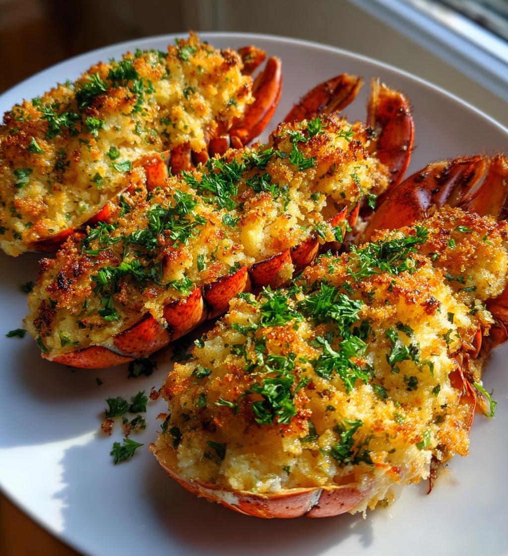 baked stuffed lobster tails