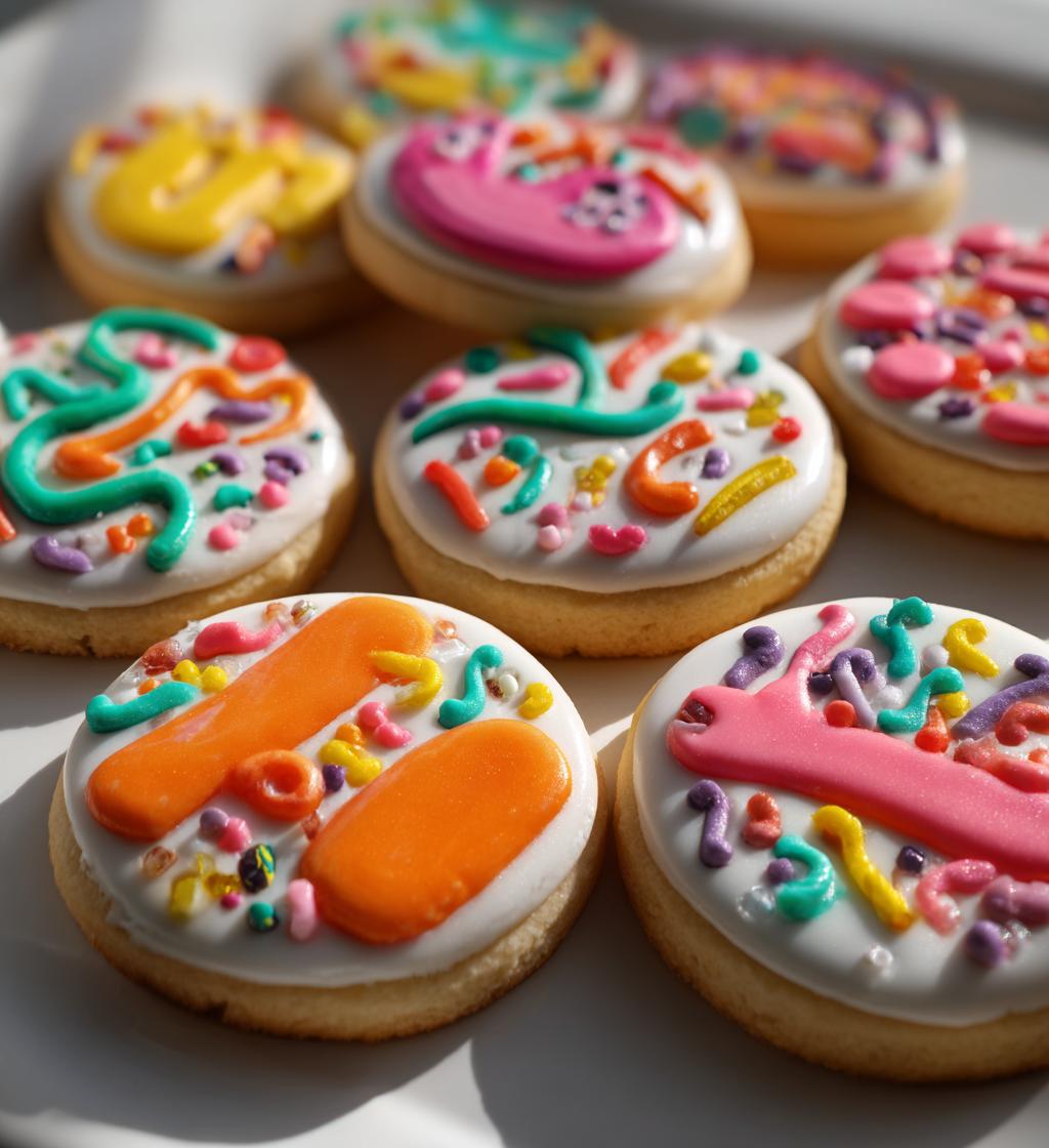birthday royal icing cookies