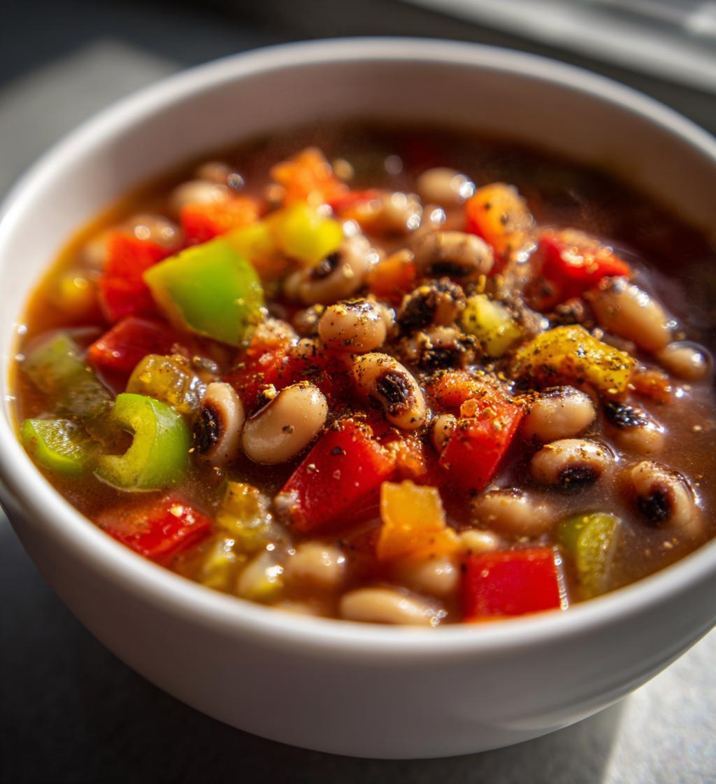 black-eyed pea soup with chili