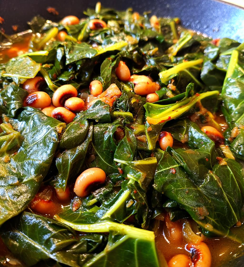 black eyed peas and greens recipe