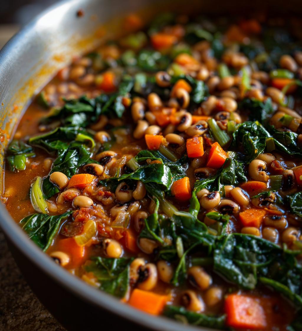 black-eyed peas and greens stew
